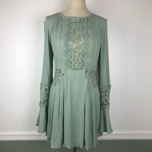 Free People Lace Front & Sides Open Back Dress